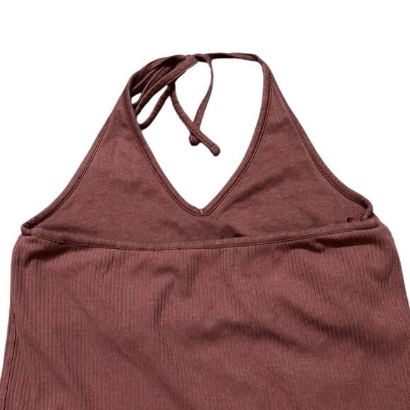 Tank Tops Woman’s Size XL Tank Tops Halter Cropped Ribbed Ruffle Hem Summertime - Picture 6 of 16